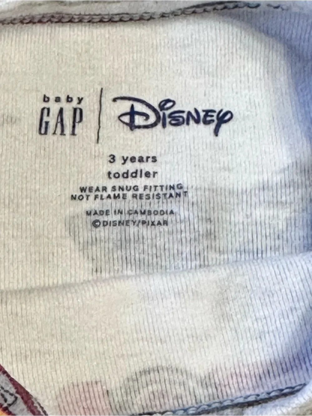 3T GAP Disney Cars Lightning McQueen pajamas